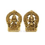 Set of Ganesh Lakshmi Idol in Brass