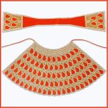 Energy Positivity Orange Poshak Lehenga Patka for Mata Murti