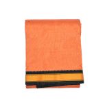 Dhoti with Shawl in Orange Color