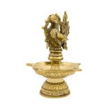 Panch Aarti Peacock Diya / Oil Lamp