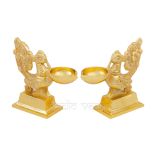 Peacock Diya - Set of 2