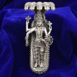 Lord Vishnu Idol (Murti) Sleeping Posture in Pure Silver