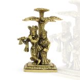 Supreme God Krishna with Radhe Idol in Brass