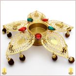 Leaf Desinger Rudraksh Diya