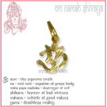 OM locket with shinning cut in pure gold Design I