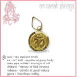 OM locket with shinning cut in pure gold Design II