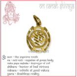 OM locket in pure gold Design VIII