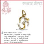 OM locket in pure gold  Design VI