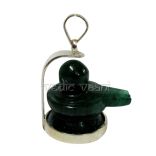 Shivling Locket in Green Jade