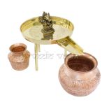 Shri Ganpati Abhishek Tray with Chombu kalash for Worship