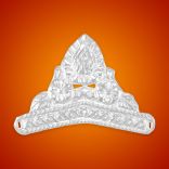 Headgear (Mukut) in Pure Silver for Idols