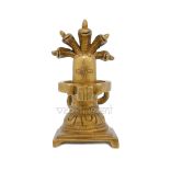 Shivlingam with 5 Headed Snake in Brass