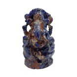 Lord Ganesh Statue in Sodolite Stone - 2.2 kgs