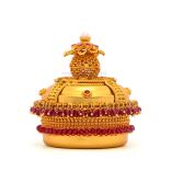 Haldi Kumkum Dibbi (Container) in  round Shape