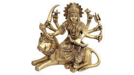 Idol of Maa Durga seated on a lion