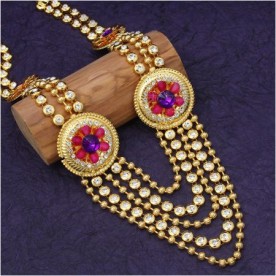 PURPLE DESIGN NECKLACE KANTHI FOR GOD & GODDESS