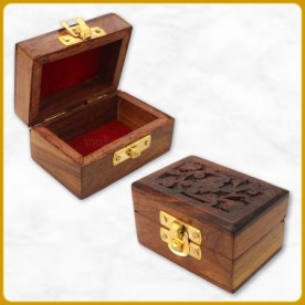 WOOD ART WOODEN BOX FOR VALUABLES STORAGE