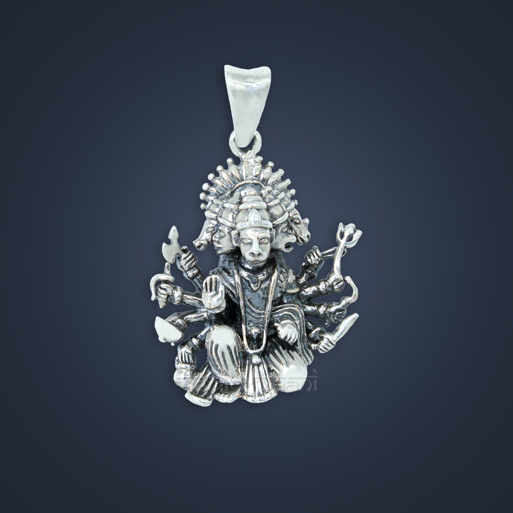 Panchmukhi hanuman 2025 locket silver