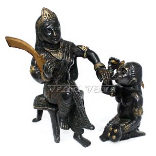 Buy NEO CLASSIC Baglamukhi MATA Brass Idol I Brass Figurine I Bagla Mukhi  Maa Idol Murti Statue Sitting I Home Office Temple Mandir Pooja Puja Room  (Height- 3 inch) Online at Low
