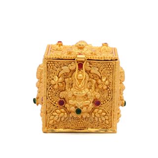 Buy Designer Brass Haldi Kumkum with 3 Container - Vedic Vaani