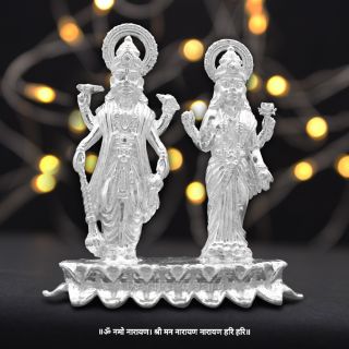 Buy Masterpiece Pure Silver Idols Of Goddess Lakshmi, Lord Ganesha