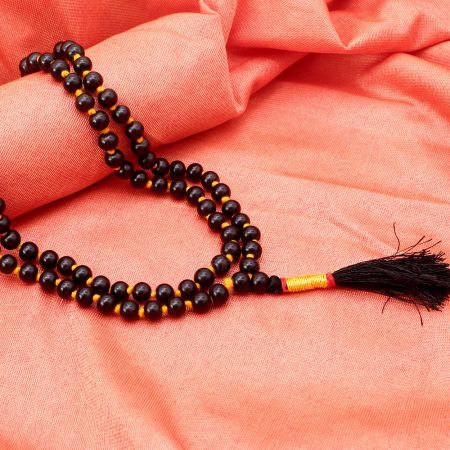 BhayaJi Natural Ebony Wood (Karungali Kattai) Religious Japa Mala