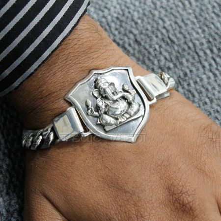 Silver on sale ganesh bracelet