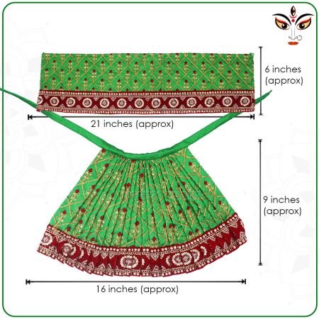 Green Embroidered Lehenga Choli With Net Dupatta 2484LG11