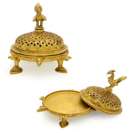 Loban cup, Instant samrani Dhoop Holder in Fine Brass- Vedic