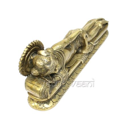 Buy Idol Collections Gold Brass Lord Vishnu With Lakshmi Rest Upon Shesha  Naag Golden Statue For Puja, 6 Inch Online at Best Prices in India -  JioMart.