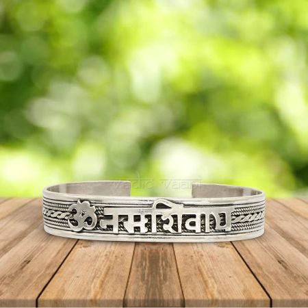 Write Boyfriend Name On Leather Belt Silver Hand Bracelet