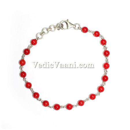 Red Coral / Eagle Amulet Charm Beaded Bracelet (BDD-11-219) | Rananjay  Exports