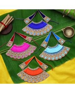 Lehenga Patka Devi Maa Poshak/Vastra Dress 3 inches set of 4 AZ6171