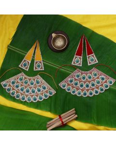 Dress Pair Lehenga Patka for Devi Maa Dress 4 inches set of 2 AZ6178