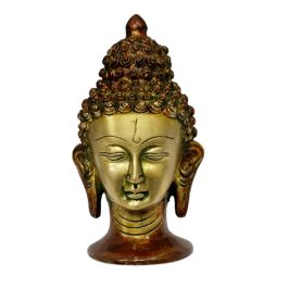 Buy Buddha Face in Brass - Vedic Vaani