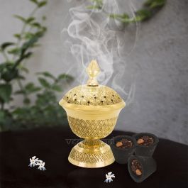 Buy Dhoop Dani in Brass Metal - Vedic Vaani