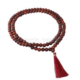 Buy Red Sandal Mala - 8 mm - Vedic Vaani