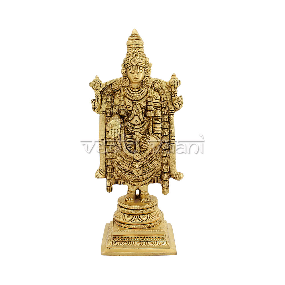 Lord Venkateswara Swamy Tirupati Balaji Artistic Murti in Brass ...