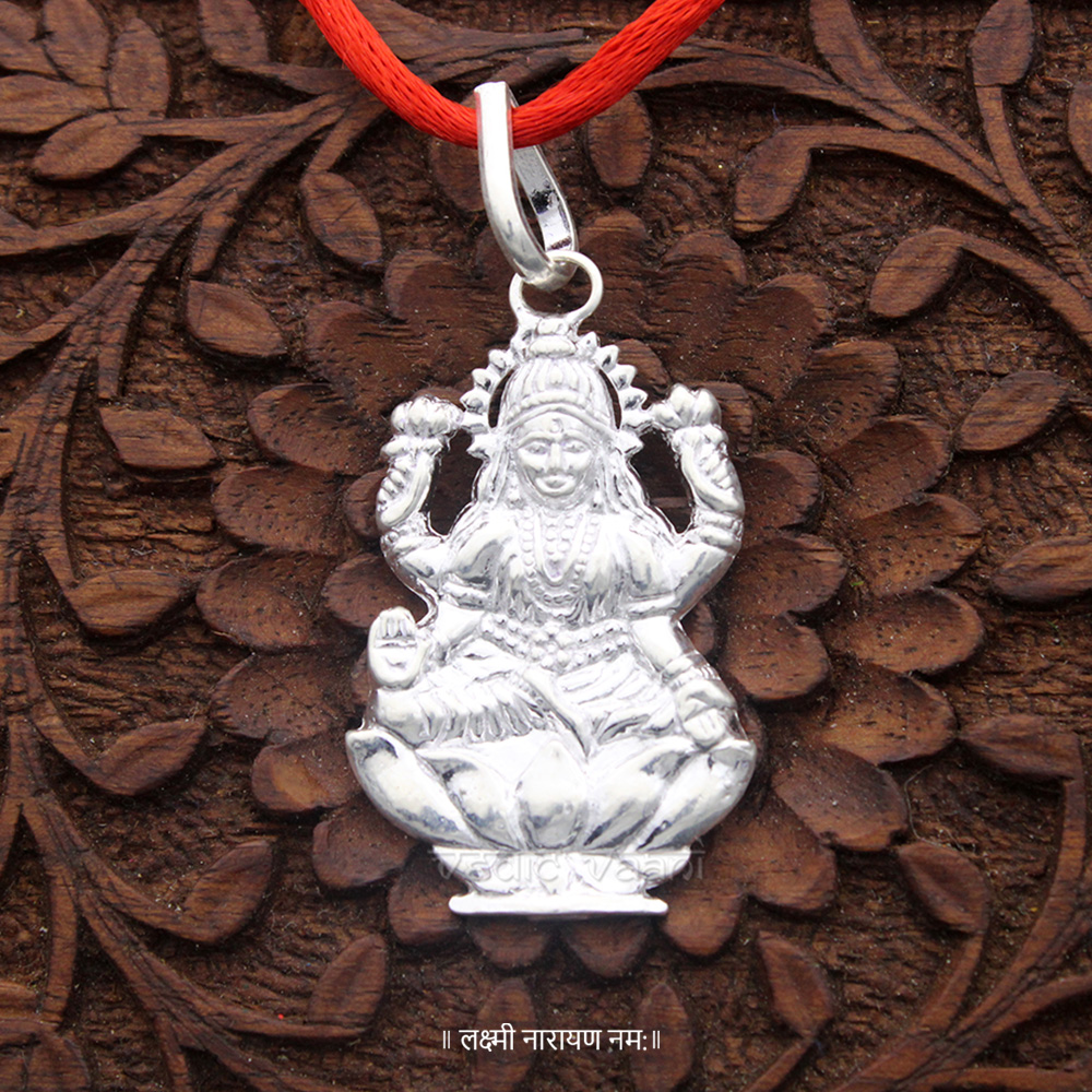 Silver on sale lakshmi pendant