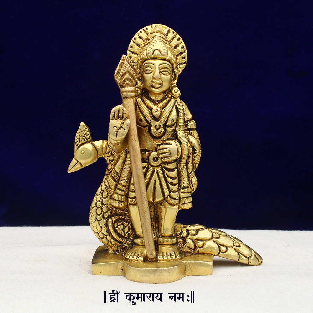 God Murugan Subrahmanya Swamy Small Idol- Vedic Vaani