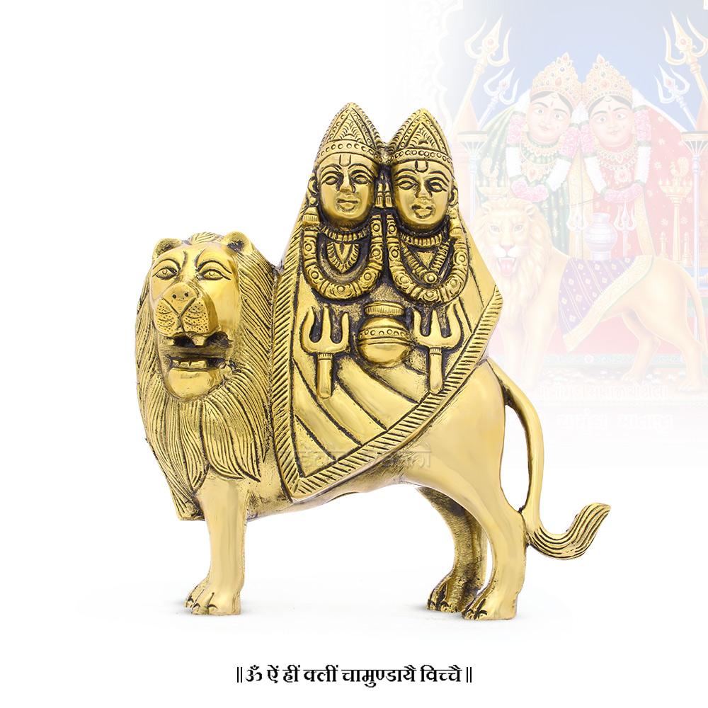 Buy Kalarambh Bharat Haat Yellow Brass Chamunda Maa Idol Handicraft Art  12.7 x 4.57 x 19.05 cm Online at Best Prices in India - JioMart.