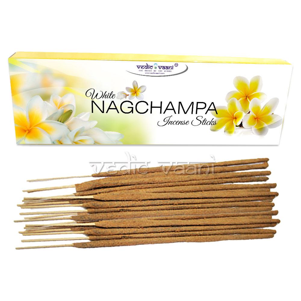 White Nagchampa Incense Sticks- Vedic Vaani