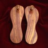 GURU (TEACHER) PAIR OF WOODEN PADUKA (CHARAN)